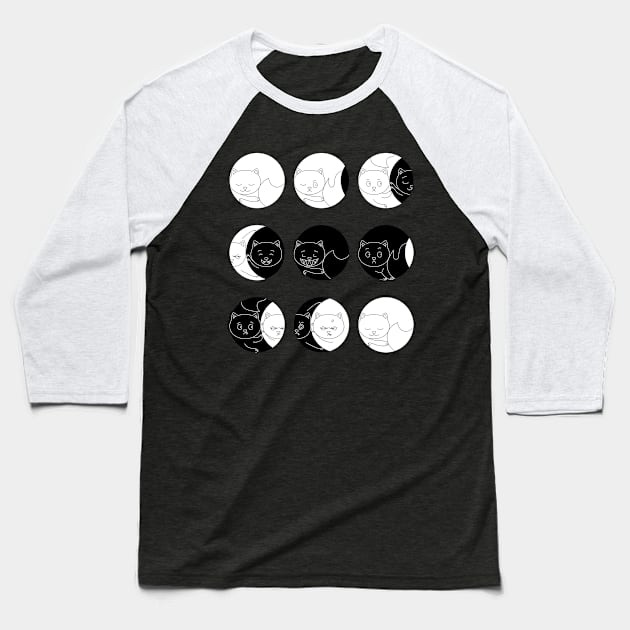 PURR ECLIPSE Baseball T-Shirt by ALFBOCREATIVE